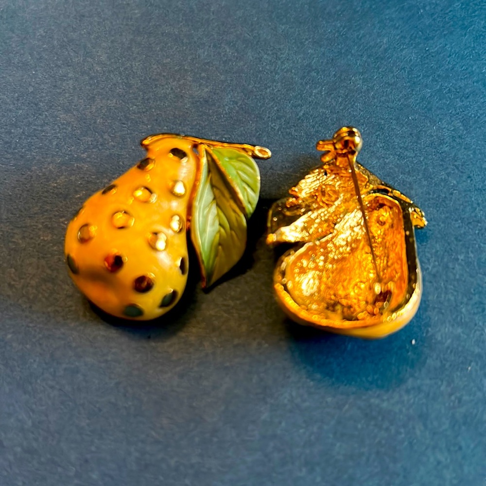 Pear Brooches -  There are 2 Pears made by S